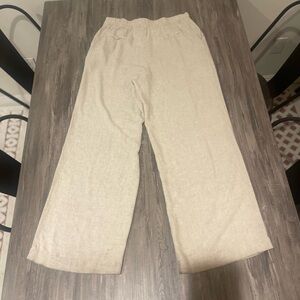 Gentle Fawn Cream Textured Linen Blend Pants